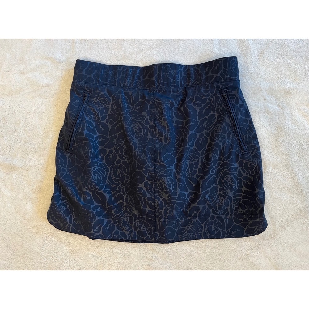 Orvis‎ Womens Skort Skirt Travel
Black Embossed Print Pockets Size S